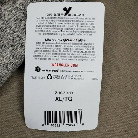 Wrangler Authentic Fleece Quarter-Zip Real Comfortable Men’s XL Sweater - Picture 9 of 11